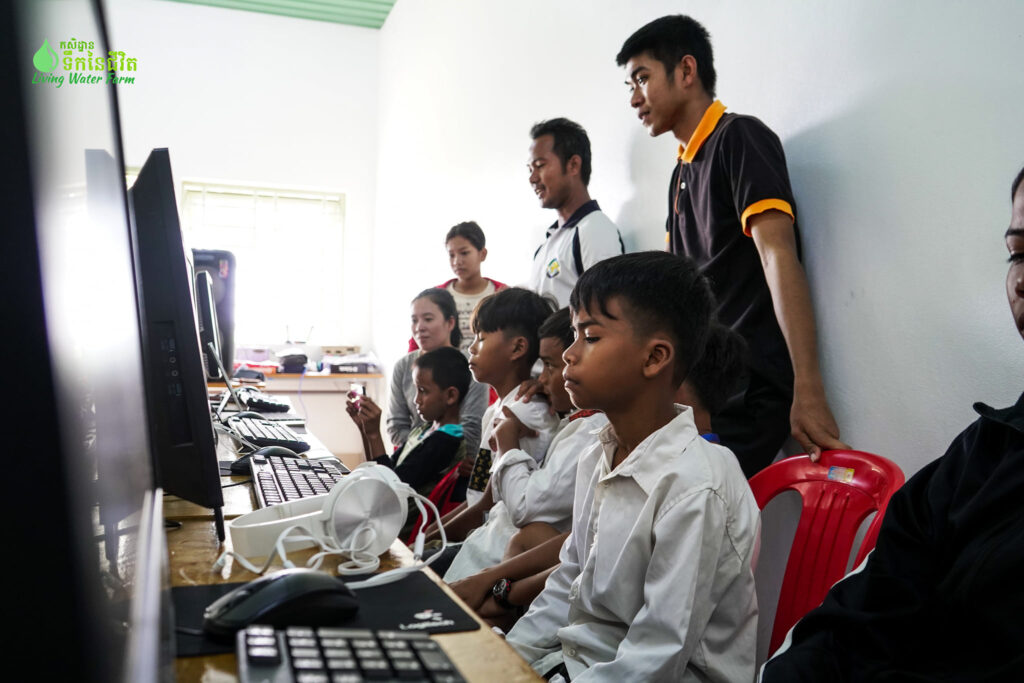 Computer classes in the village